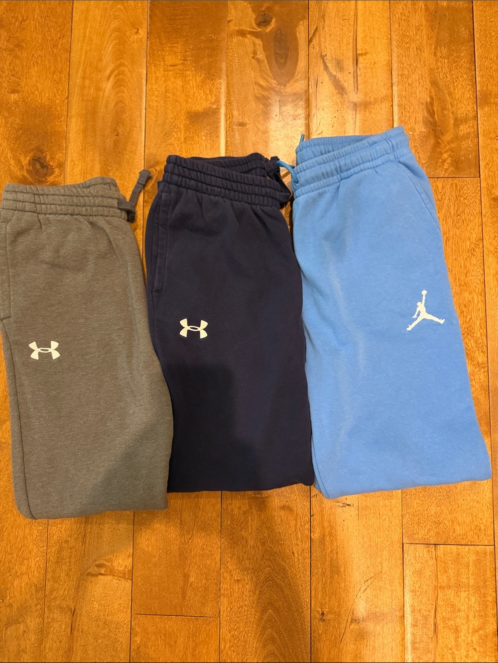 Under Armour Kids Sweatpant Trio - Gray, Navy, Light Blue